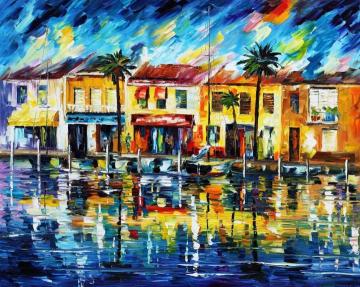 Tropical night Artwork by Leonid Afremov