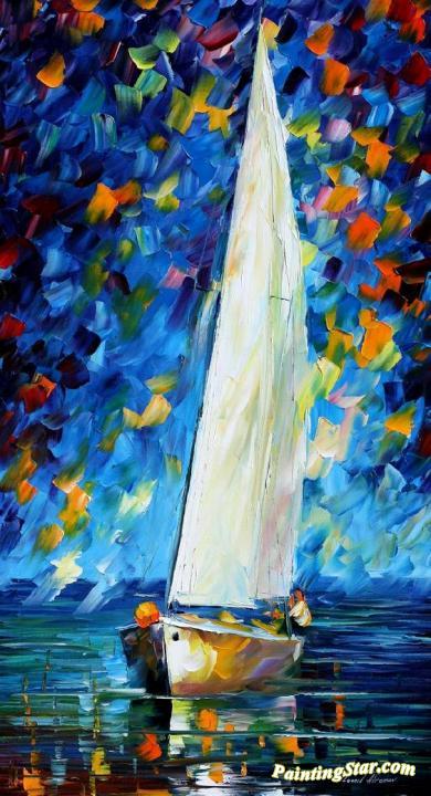 White sail Artwork by Leonid Afremov