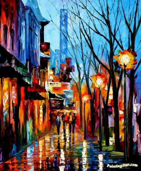 Four friends Artwork by Leonid Afremov