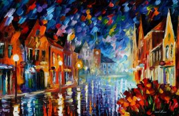 Frozen night Artwork by Leonid Afremov