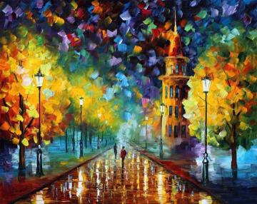 Gold winter Artwork by Leonid Afremov