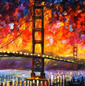 Golden gate bridge Artwork by Leonid Afremov