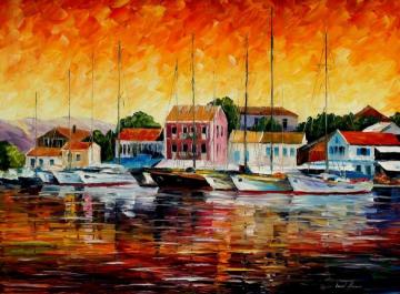 Greece, Fiskardos Artwork by Leonid Afremov