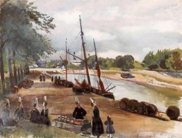 Brittany. The Port of Pont L’abbé Artwork by Zinaida Serebriakova