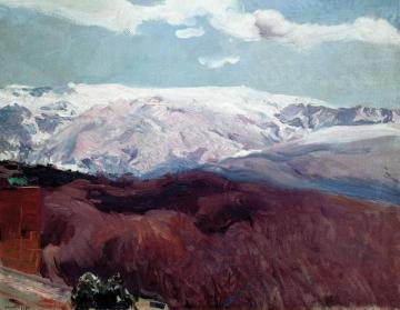 Sierra Nevada in winter Artwork by Joaquin Sorolla y Bastida