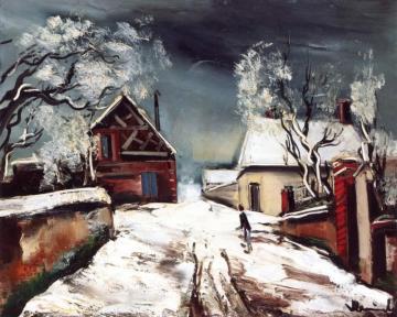 Houses In The Snow Artwork by Maurice De Vlaminck