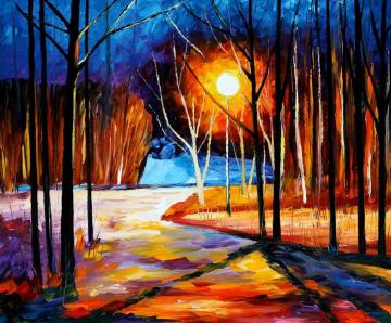 Pink snow Artwork by Leonid Afremov