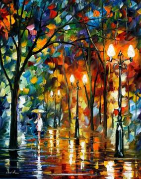Rain before christmas Artwork by Leonid Afremov