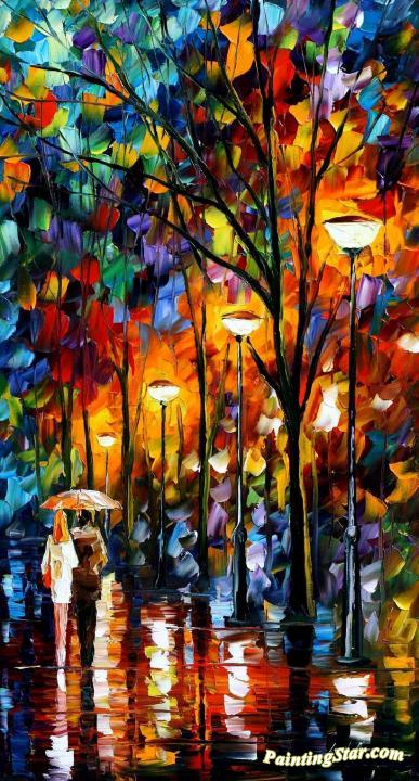 Rain impression Artwork by Leonid Afremov