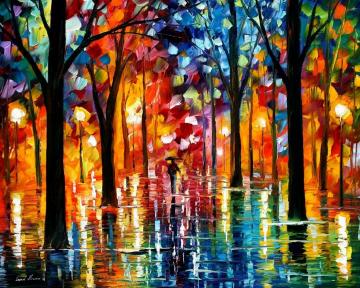 Rain of fire Artwork by Leonid Afremov