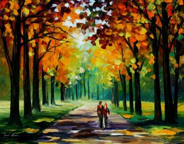 Sunny autumn Artwork by Leonid Afremov