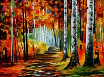 Sunny October Artwork by Leonid Afremov