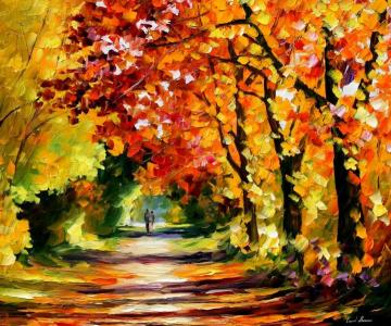 Sunny path Artwork by Leonid Afremov
