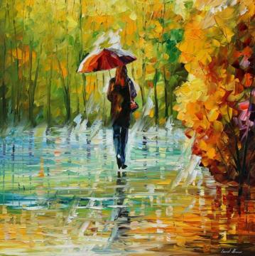 The beauty of the rain Artwork by Leonid Afremov