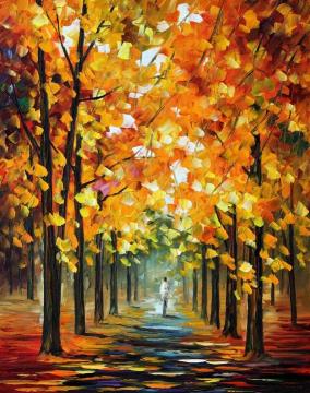 The gold of fall Artwork by Leonid Afremov