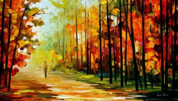 The gold of nature Artwork by Leonid Afremov