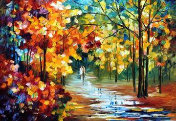 The spirit stroll Artwork by Leonid Afremov