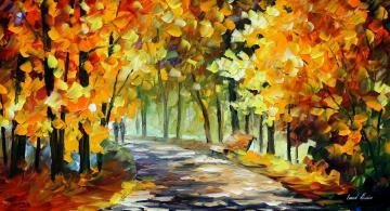 Under the gold arch Artwork by Leonid Afremov