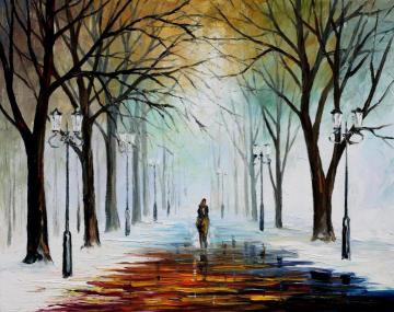 Winter mood Artwork by Leonid Afremov
