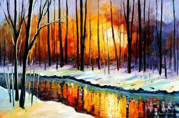 Winter Sun Artwork by Leonid Afremov