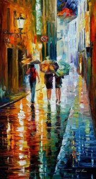 Italian Rain Artwork by Leonid Afremov