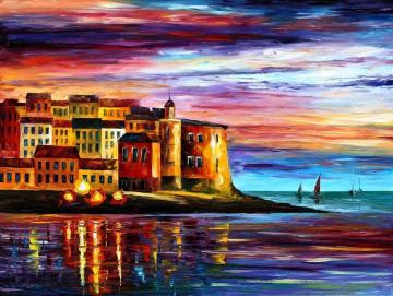 Italy - liguria Artwork by Leonid Afremov