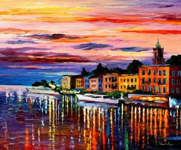 Lake Como, Bellagio Artwork by Leonid Afremov