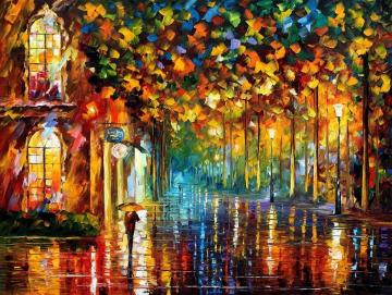 Late Stroll - Miami Artwork by Leonid Afremov