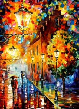Lights in the night Artwork by Leonid Afremov