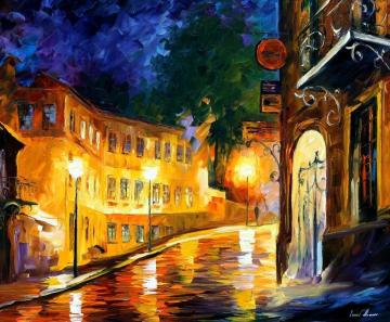 Lonely night Artwork by Leonid Afremov