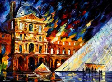 Louvre museum Artwork by Leonid Afremov