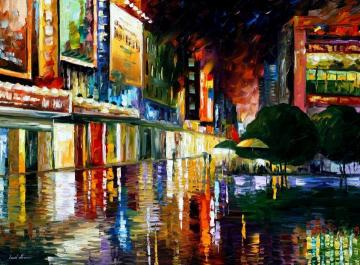 Movie theatre Artwork by Leonid Afremov