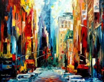 New york - early morning Artwork by Leonid Afremov
