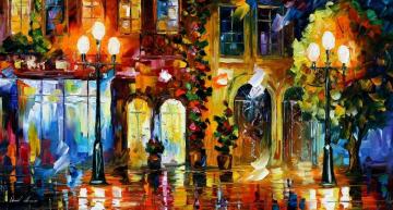 Night Doors Artwork by Leonid Afremov