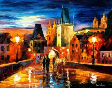 Night in prague Artwork by Leonid Afremov