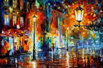 Night Lights Artwork by Leonid Afremov