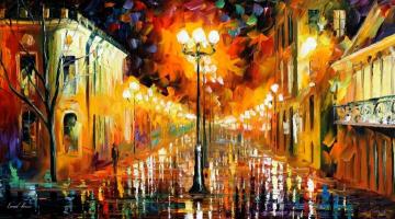 Night mystery Artwork by Leonid Afremov
