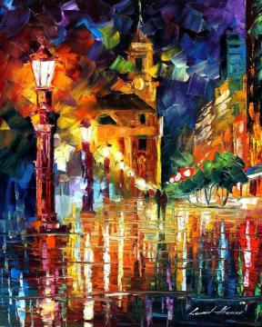 Old street Artwork by Leonid Afremov