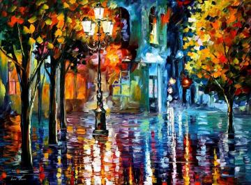 Old Streets Artwork by Leonid Afremov