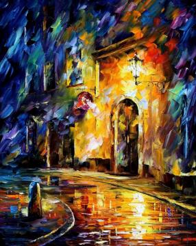 Old town 3 Artwork by Leonid Afremov