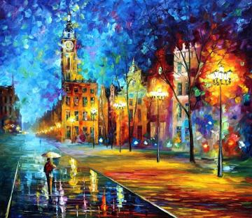 Old Town 4 Artwork by Leonid Afremov