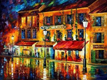 Paris, Night Montmartre Artwork by Leonid Afremov