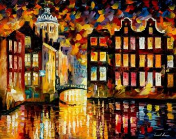 Pensive amsterdam Artwork by Leonid Afremov