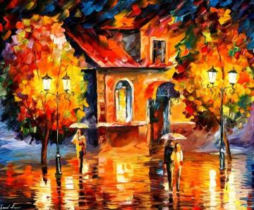 Rain impression Artwork by Leonid Afremov