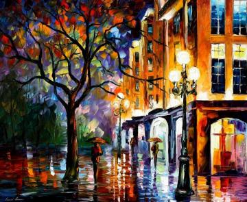 Rain In Miami Artwork by Leonid Afremov