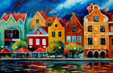 Riverfront Artwork by Leonid Afremov