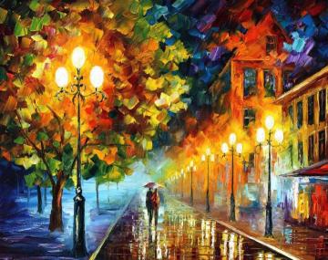Romantic night Artwork by Leonid Afremov