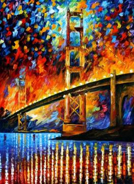 San Francisco - Golden Gate Artwork by Leonid Afremov
