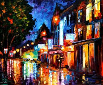 Sleeping amsterdam Artwork by Leonid Afremov