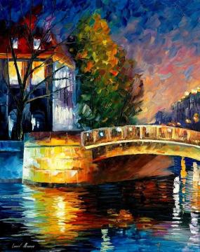 Sleepy bridge st. petersburg Artwork by Leonid Afremov